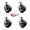 Service Caster BBQ Smoker Grill Flat-Free All Terrain 10'' Caster Wheel Set, 4PK SMOK-SCC-100S1030-SNB-2-SLB-2 - alternate 5